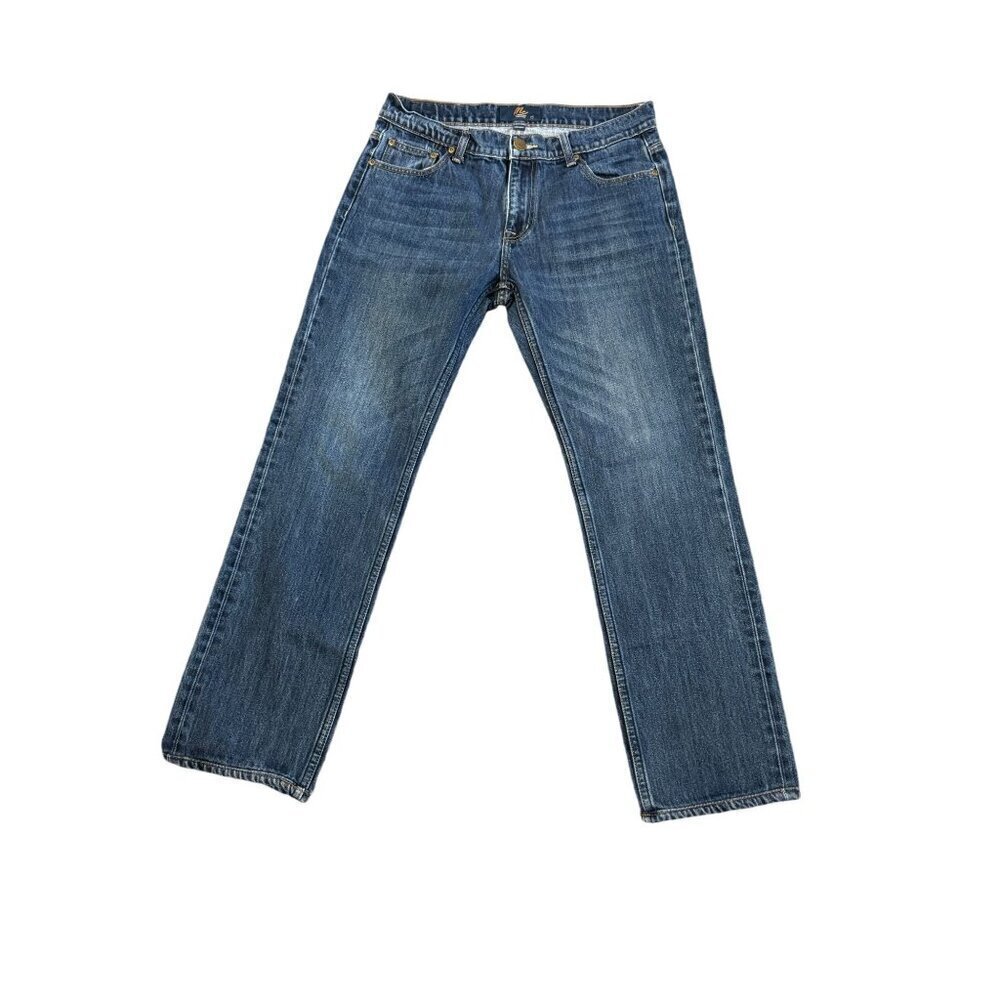 Mc Authentic Genuine Men's Straight leg Dark Blue Denim Jeans Size 33 - Picture 2 of 14